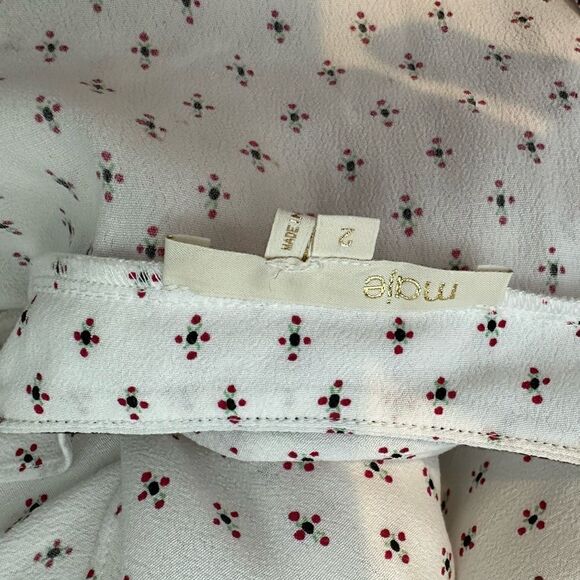 Maje White Princess  Ruffle Front Mini Dress | Size M - Picture 14 of 14